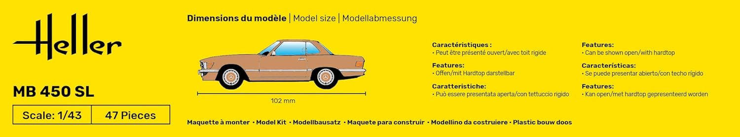 Heller - 1/43 Starter Kit Mb 450sl (02/25) *