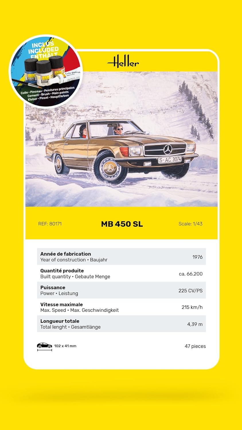 Heller - 1/43 Starter Kit Mb 450sl (02/25) *
