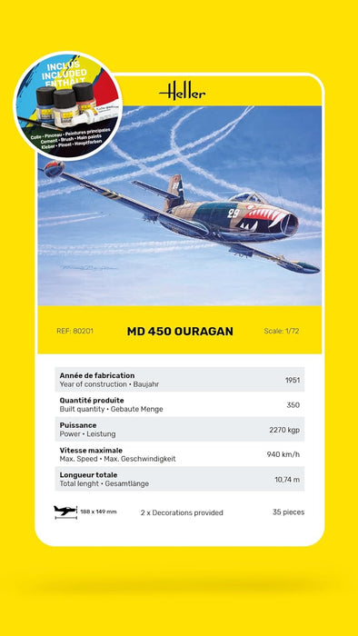 Heller - 1/72 Starter Kit Md 450 Ouragan (02/25) *