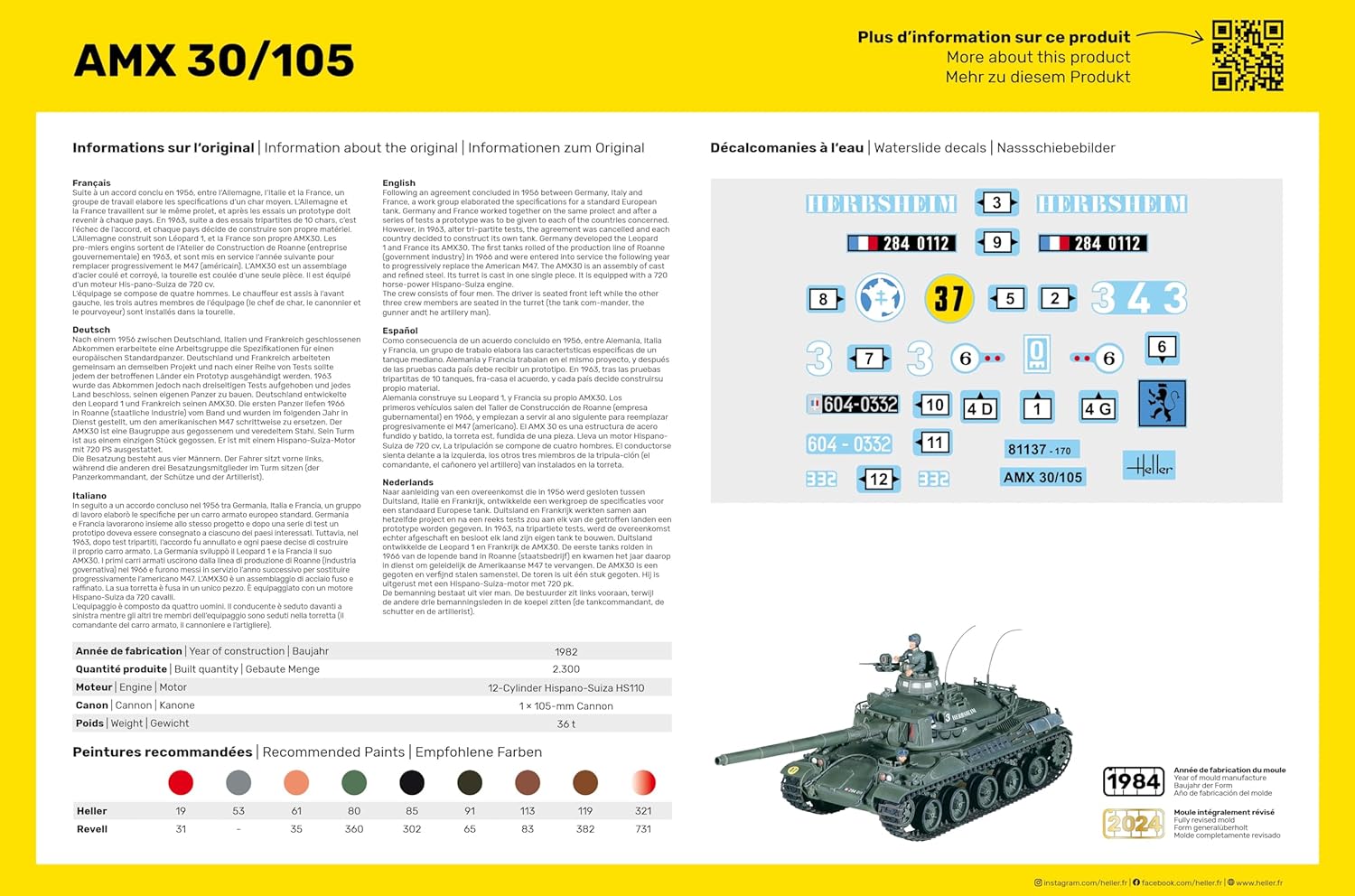 Heller - 1/35 Starter Kit Amx30/105
