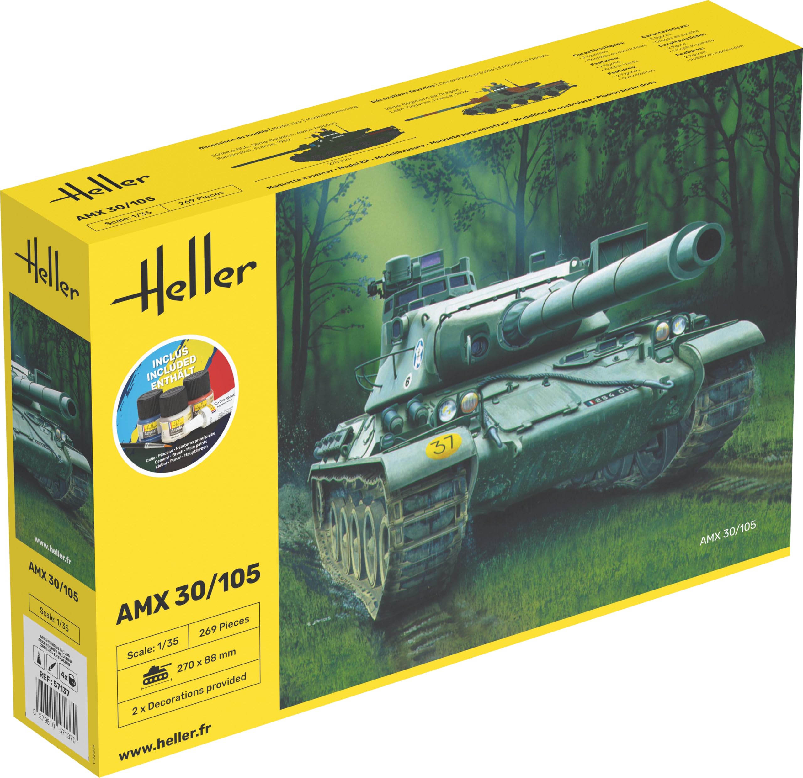 Heller - 1/35 Starter Kit Amx30/105