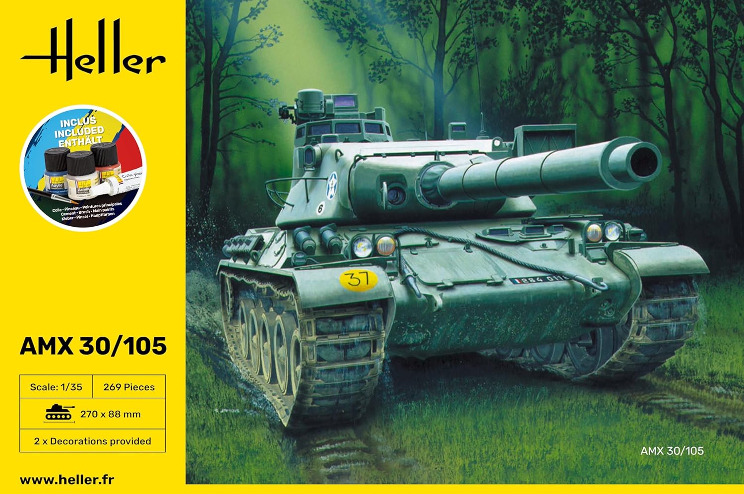 Heller - 1/35 Starter Kit Amx30/105