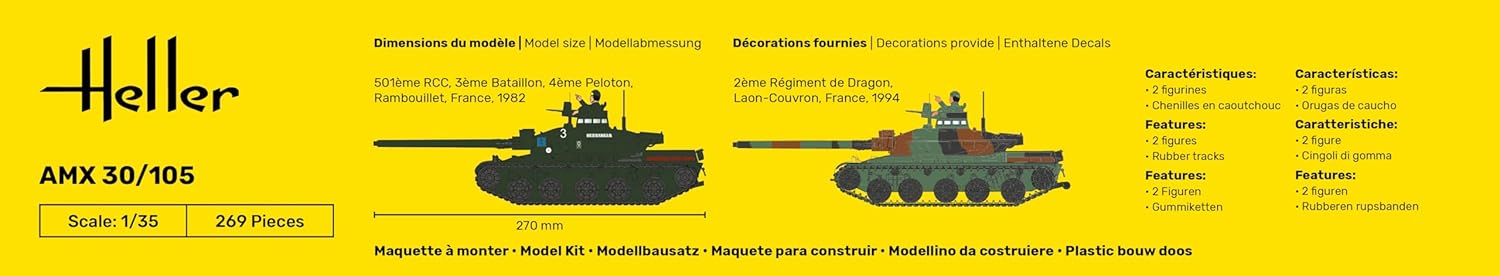 Heller - 1/35 Starter Kit Amx30/105