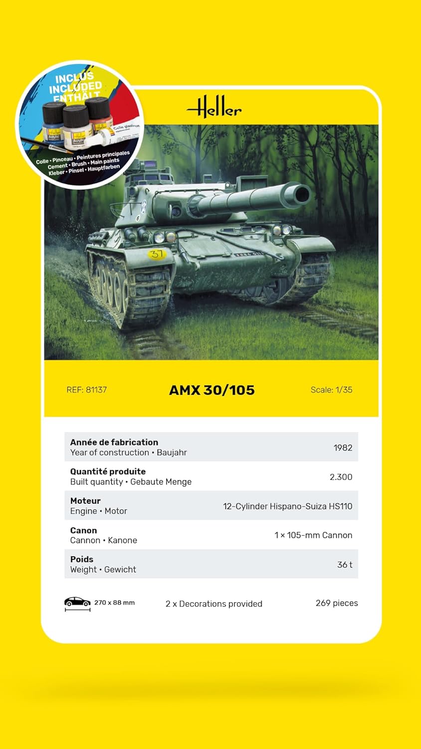 Heller - 1/35 Starter Kit Amx30/105