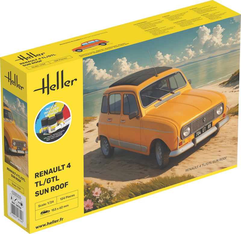 Heller 58704 Starter Kit Renault 4 TL/GTL Sun Roof 1/24