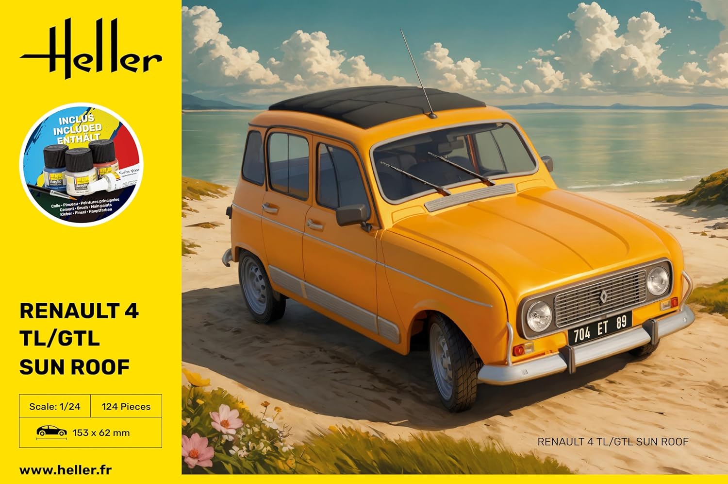 Heller 58704 Starter Kit Renault 4 TL/GTL Sun Roof 1/24