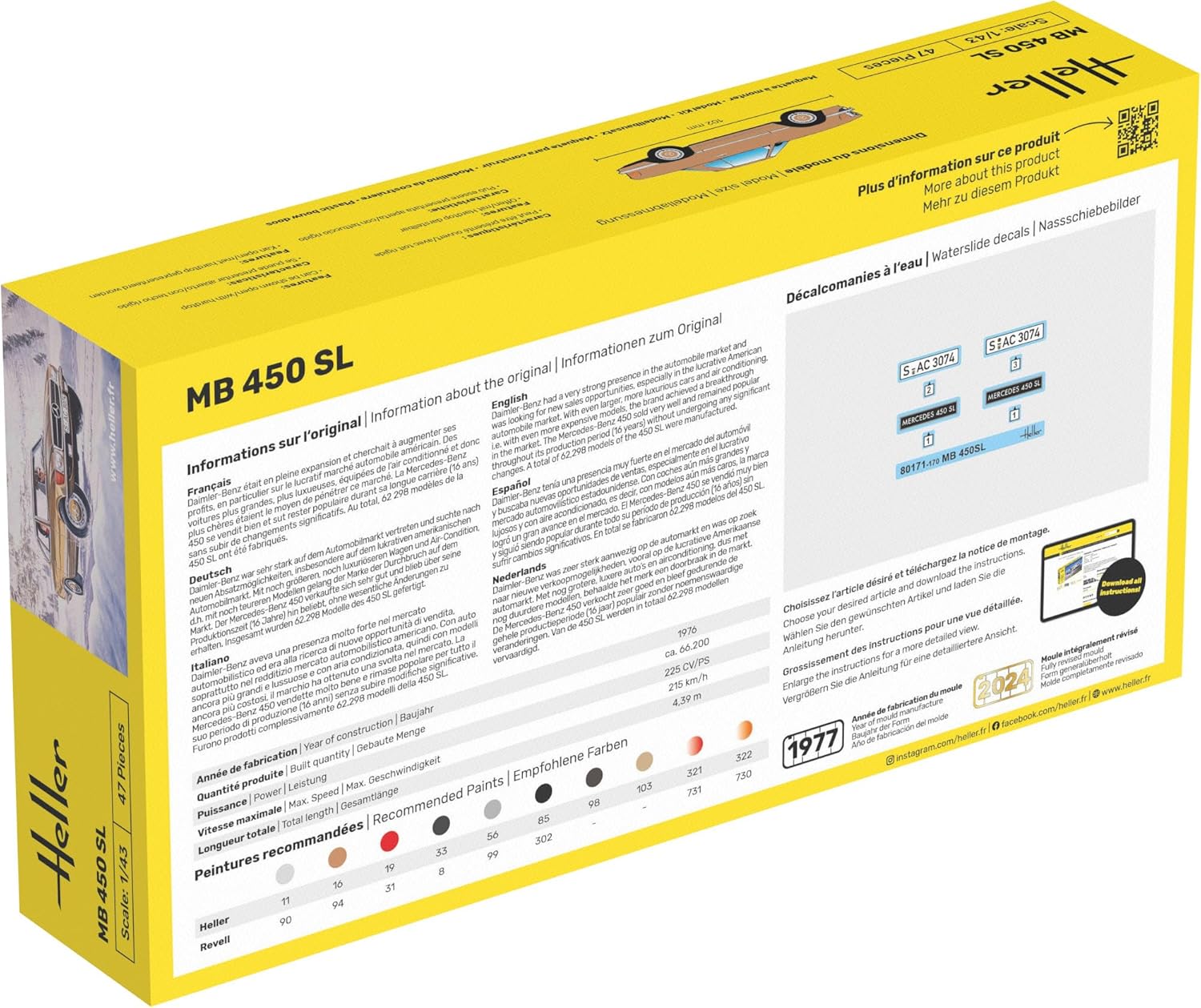 Heller - 1/43 Mb 450sl (02/25) *