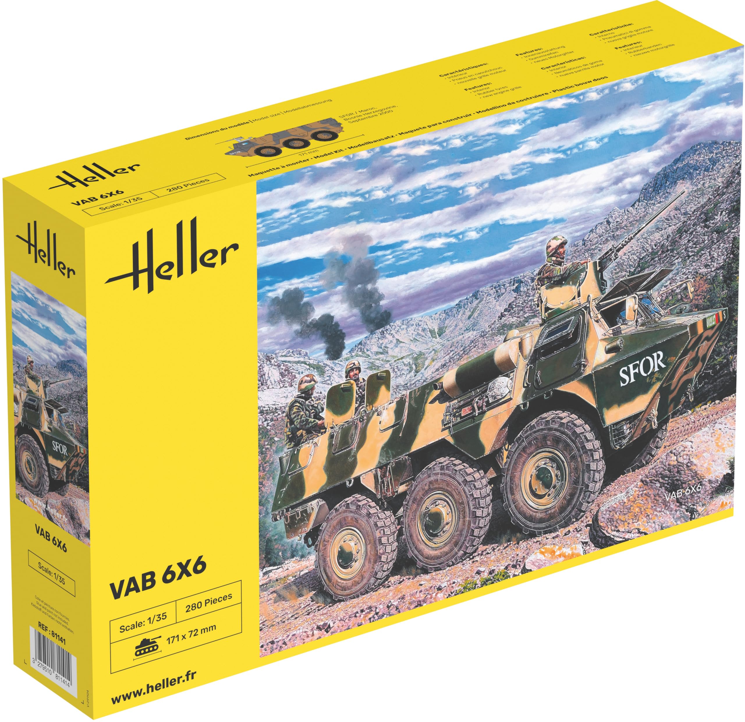 Heller 81141 - Mezzo di Trasporto Truppe VAB 6x6