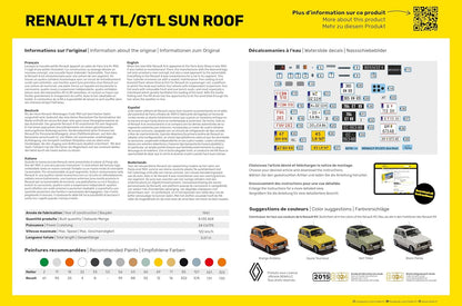 Heller 82704 Renault 4 TL/GTL Zonnedak 1/24