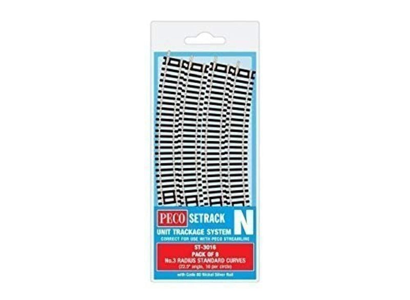 Peco ST-3016 Setrack Standard Curve Track Radius 3 298.5mm (8