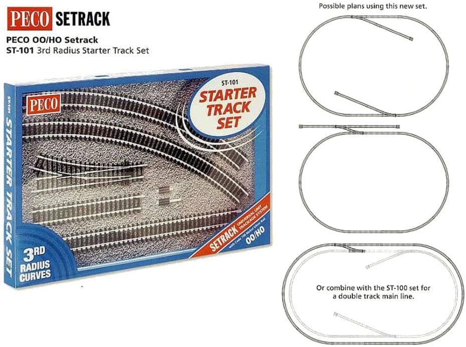 Peco - 1/76 Starter Track Set 3rd Radius Curves 505mm