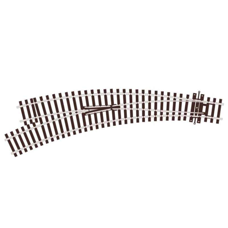 Peco - 1/76 Turnout Curved Small Radius L/h 168 Mm