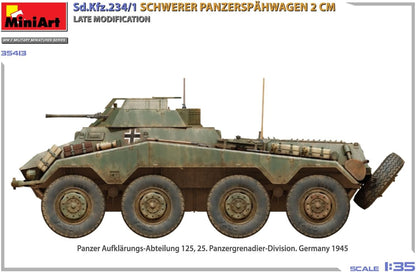 Miniart 1:35 - Sd.Kfz.234/1 Panzerspahwagen (2cm) Late