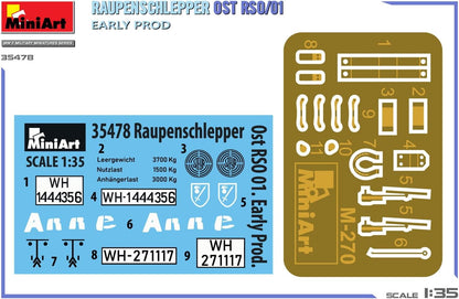 Miniart MA35478 1/35 Raupenshrepper OST RSO/01. Vroeg model plastic model (militair voertuig
