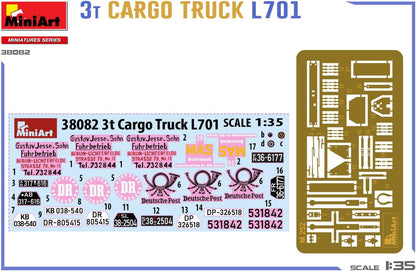 Miniart 1:35-3t Cargo Truck L701