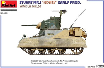 Miniart 1:35 - Stuart Mk.I Honing, Vroege Prod w/SunShield