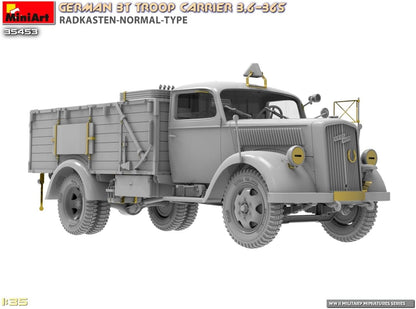 Miniart 1:35 - Tedesco 3T Camion 3,6-36S Radkasten Tipo Normale