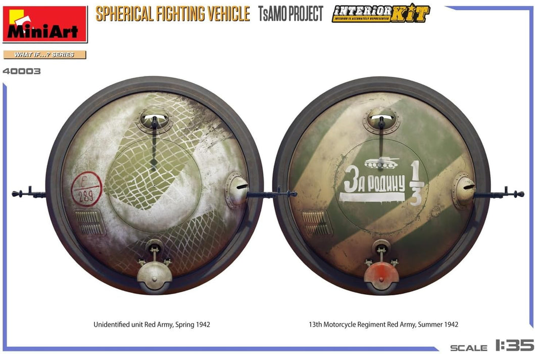 Mini Art MA40003 - Veicolo da combattimento sferico 1/35 TsAMO Project Full Interior Plastic Model (veicolo militare