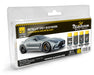 Mig Jimenez AMMO COBRA MOTOR Metallic Grey Bodyworks Set Colors, 4 x 30ml Bottles, for Model Painting with Brush and Airbrush, Model A.MIG-7865
