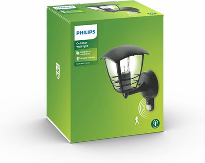 Philips LED Creek Wall Lantern Black With Sensor