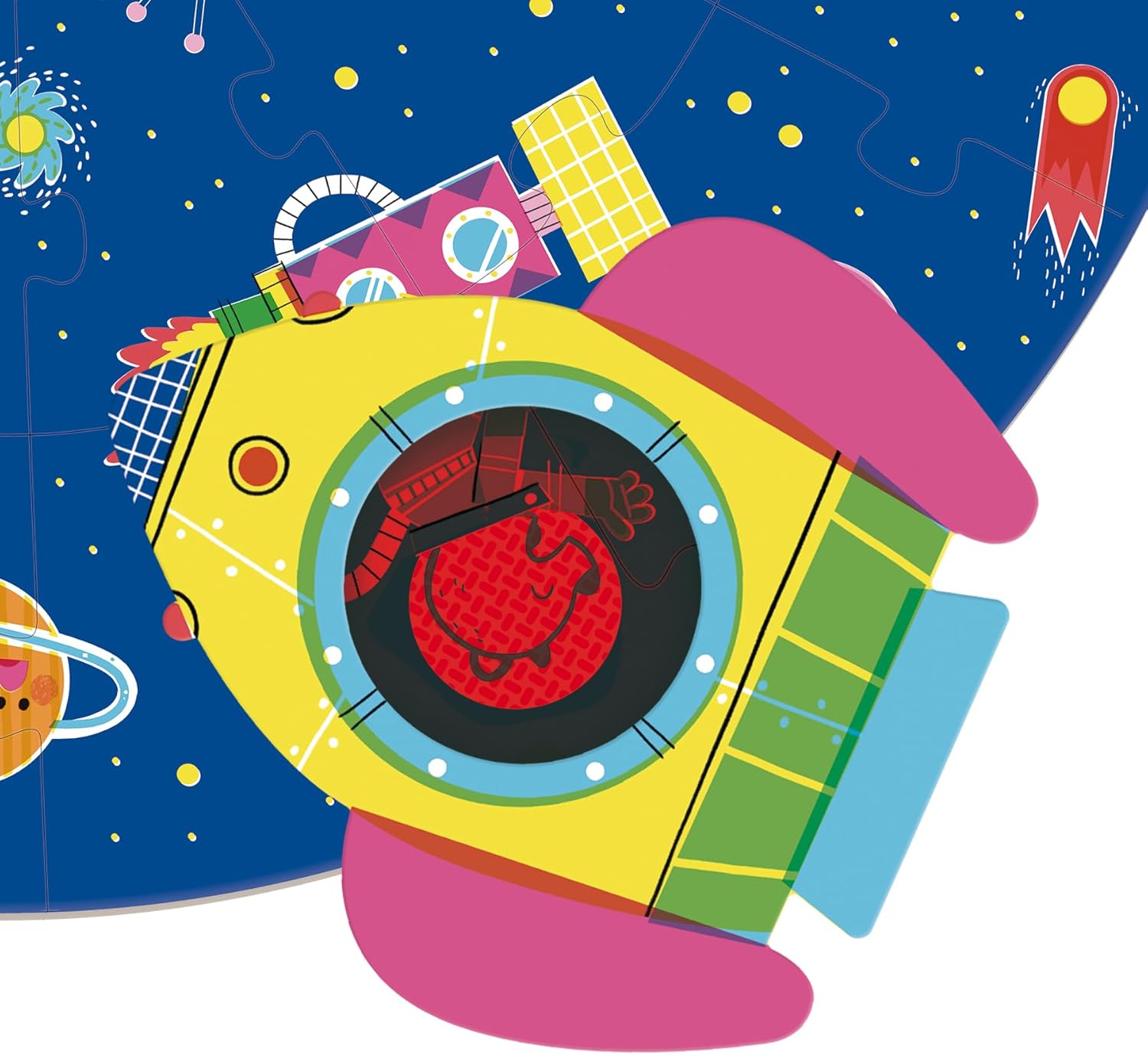GOULA, XXL Space Puzzel, Vanaf 3 jaar, Puzzel met glow in the dark, Ruimte puzzel kinderen
