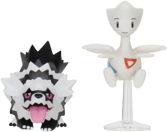 Pokémon Pokemon 5 and 8 cm Battle Figure 2-Pack Galarian Zigzagoon & Togetic - Toy Figure for Kids 4+ - Official Product for Children