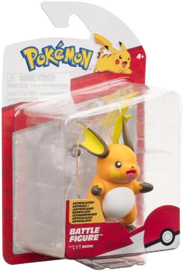 Pokémon Battle Figure Pack - 5cm Figure Raichu Yellow/orange - Official Pokemon playset for Children 4+ Years