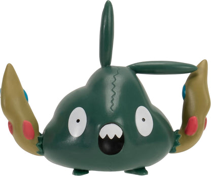 Pack de 3 figurines de combat Pokémon - Comprend les figurines de combat Salamèche et Miamiasme de 5 cm et Têtarte de 7,5 cm
