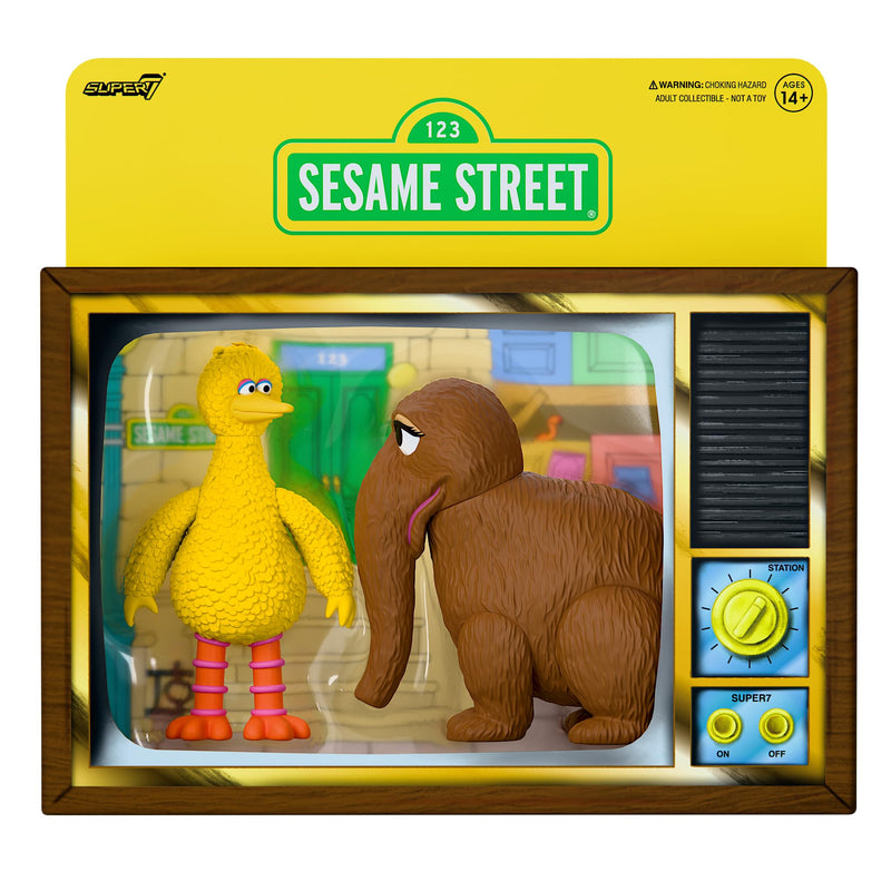 Sesame Street Big Bird And Snuffy Reaction Figures