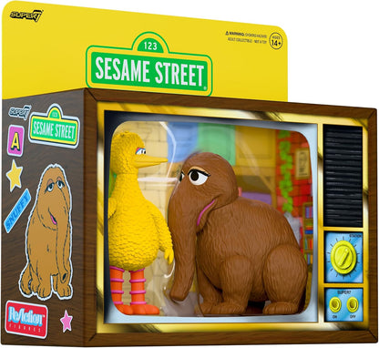 Sesame Street Big Bird And Snuffy Reaction Figures