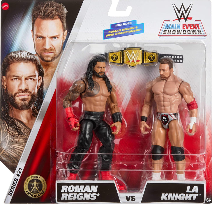 Mattel WWE Main Event Showdown Roman Reigns vs La Knight 2-Pack