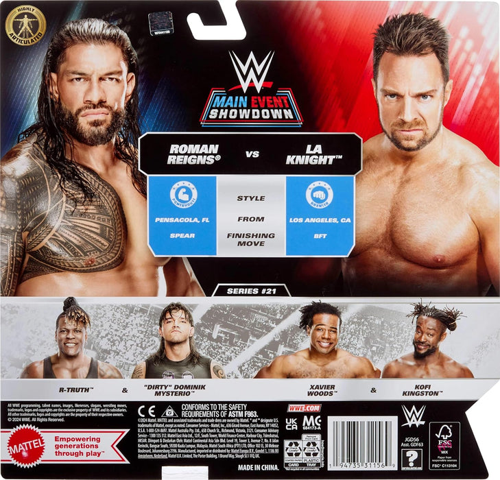 Mattel WWE Main Event Showdown Roman Reigns vs La Knight 2-Pack