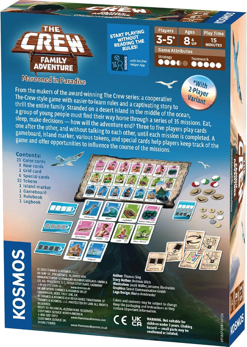 Thames & Kosmos The Crew: Family Adventure - Marooned in Paradise, Cooperative Card Game, Family Games for Game Night, Games for Adults and Kids, For 3 to 5 Players, Two-Player Variant, Ages 8+