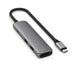 SATECHI 4-in-1 USB-C Hub Slim Plus Multiport Adapter with 4K HDMI, 100W PD Charging, 2X USB-A Data Ports, Micro/SD Card Readers for MacBook, Windows – Space Grey