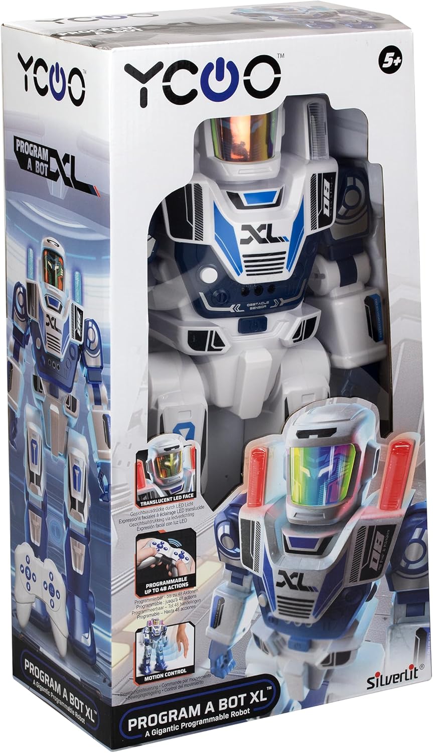 SilverLit Programme A bot XL Large Robot Toy with 48 Commands, Remote Control, Motion Control, Dance Moves and More! Fun Interactive Toy for Kids