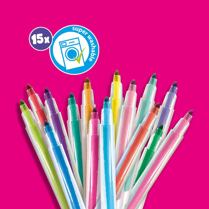 SES Creative 14722 Vilt Marker Lab - Creatieve kit voor kinderen vanaf 5 jaar - Maak 15 aangepaste viltstiften met 4 wasbare inktkleuren (rood, blauw, geel, wit