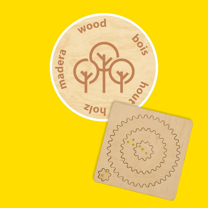 SES Creative 14788 Houten spiraalontwerper - Creatieve tekenset voor kinderen vanaf 5 jaar - Maak meer dan 40 unieke spiraalontwerpen met 5 houten wielen