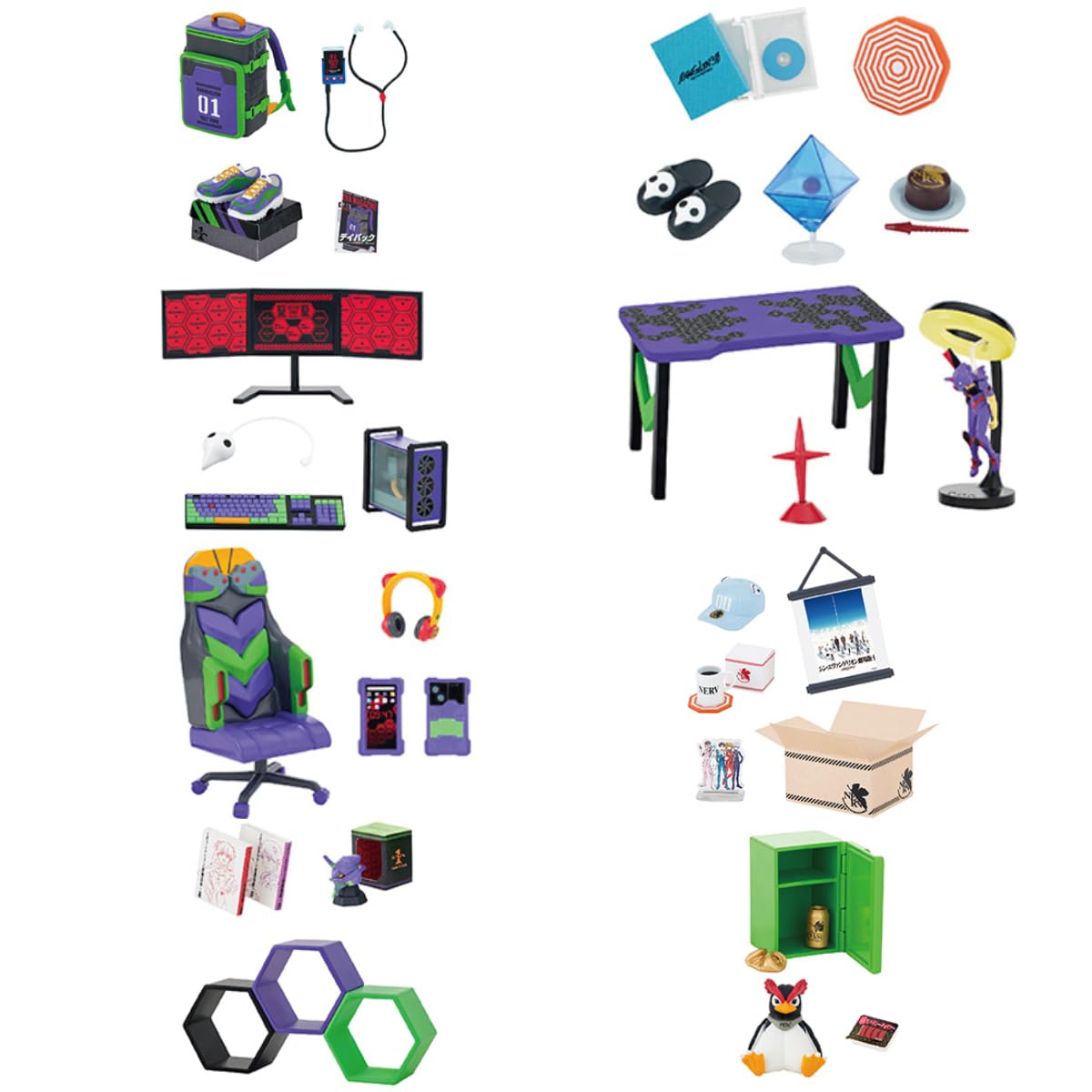 Reement Evangelion Room 1 Caja Aprox. H 4,5 x W 2,8 x P 6,1 cm (115 x 70 x 60 mm), Hecho de PVC, ABS