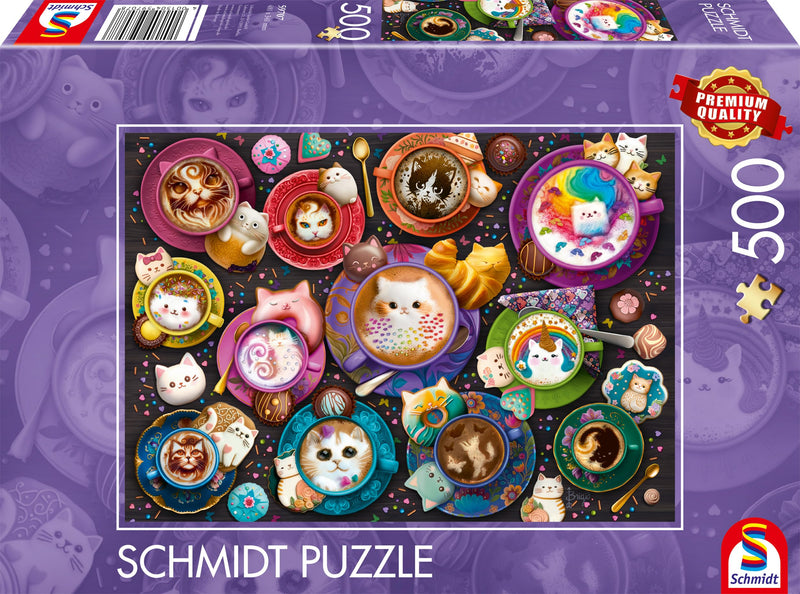 Schmidt | Coffee Art Kittens (500 Pieces) | Jigsaw Puzzle | Ages 10+ | 1+ Players