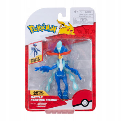Pokémon Quaquaval Battle Feature Figuur - 4,5 Inch Quaquaval Battle Ready Figuur met Wing Attack