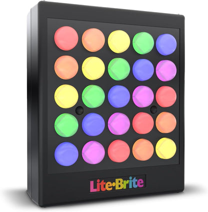 Basic Fun Lite Brite Touch Mini – Portable Light-Up Peg Art Toy for Kids | Creative LED Drawing Board with Templates