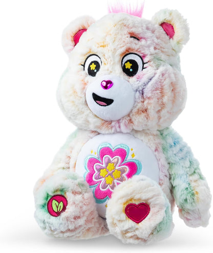 Care Bears Peluche moyenne (respectueuse de l'environnement) – Ours en forme de cœur en fleurs