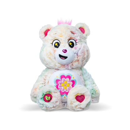 Care Bears Peluche moyenne (respectueuse de l'environnement) – Ours en forme de cœur en fleurs