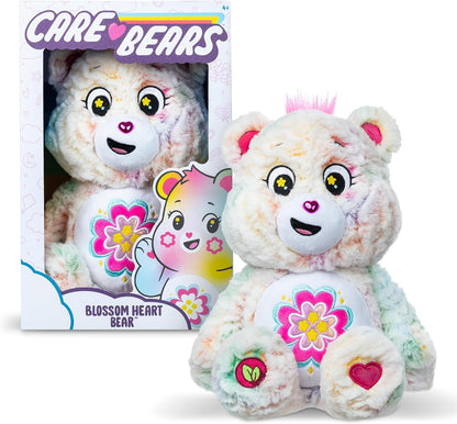 Care Bears Peluche moyenne (respectueuse de l'environnement) – Ours en forme de cœur en fleurs