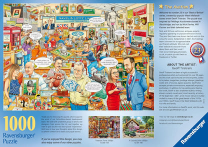 Ravensburger Best of British No.23 The Auction Puzzle de 1000 pièces pour adultes et enfants à partir de 14 ans