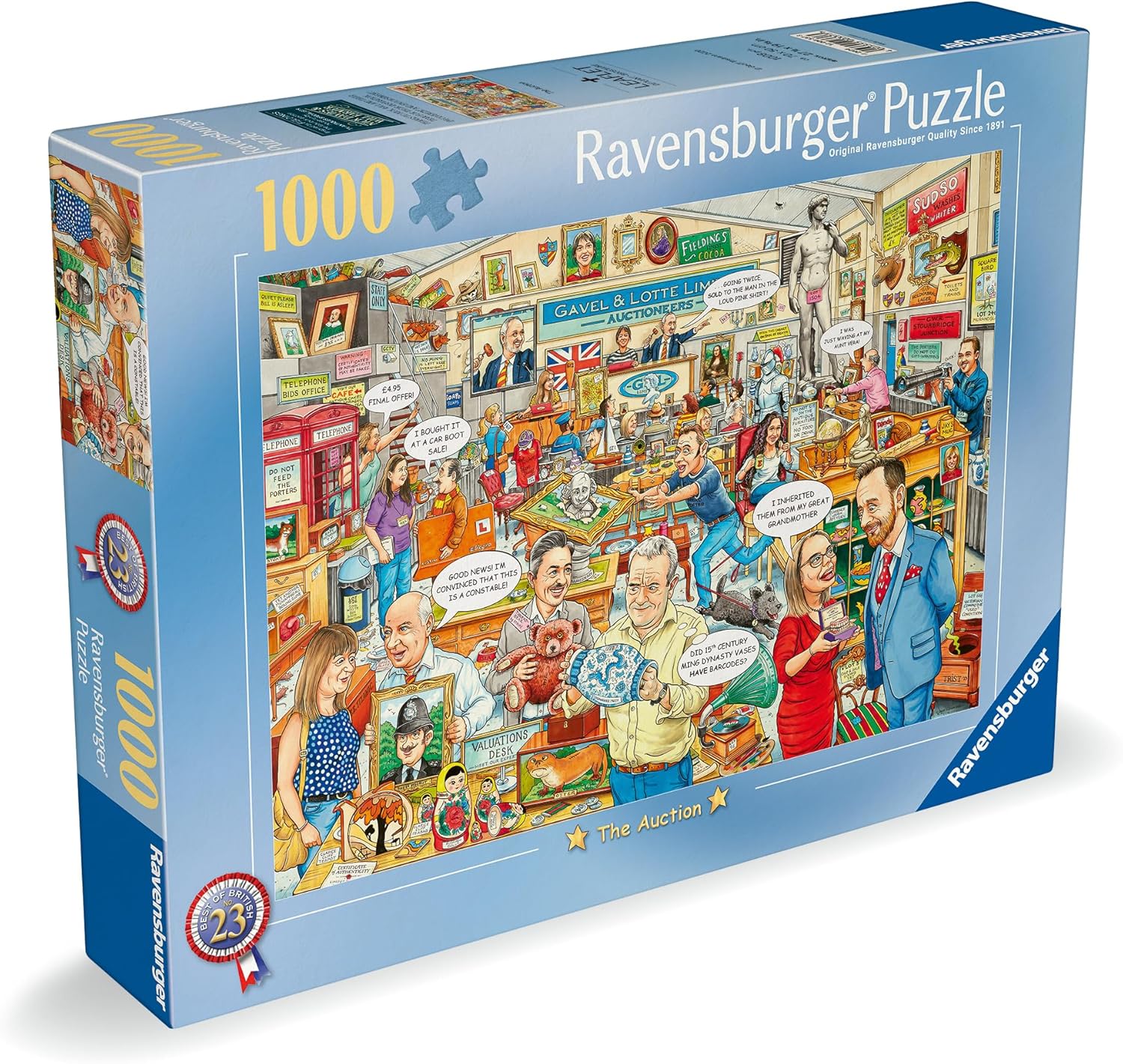 Ravensburger Best of British No.23 The Auction Puzzle de 1000 pièces pour adultes et enfants à partir de 14 ans