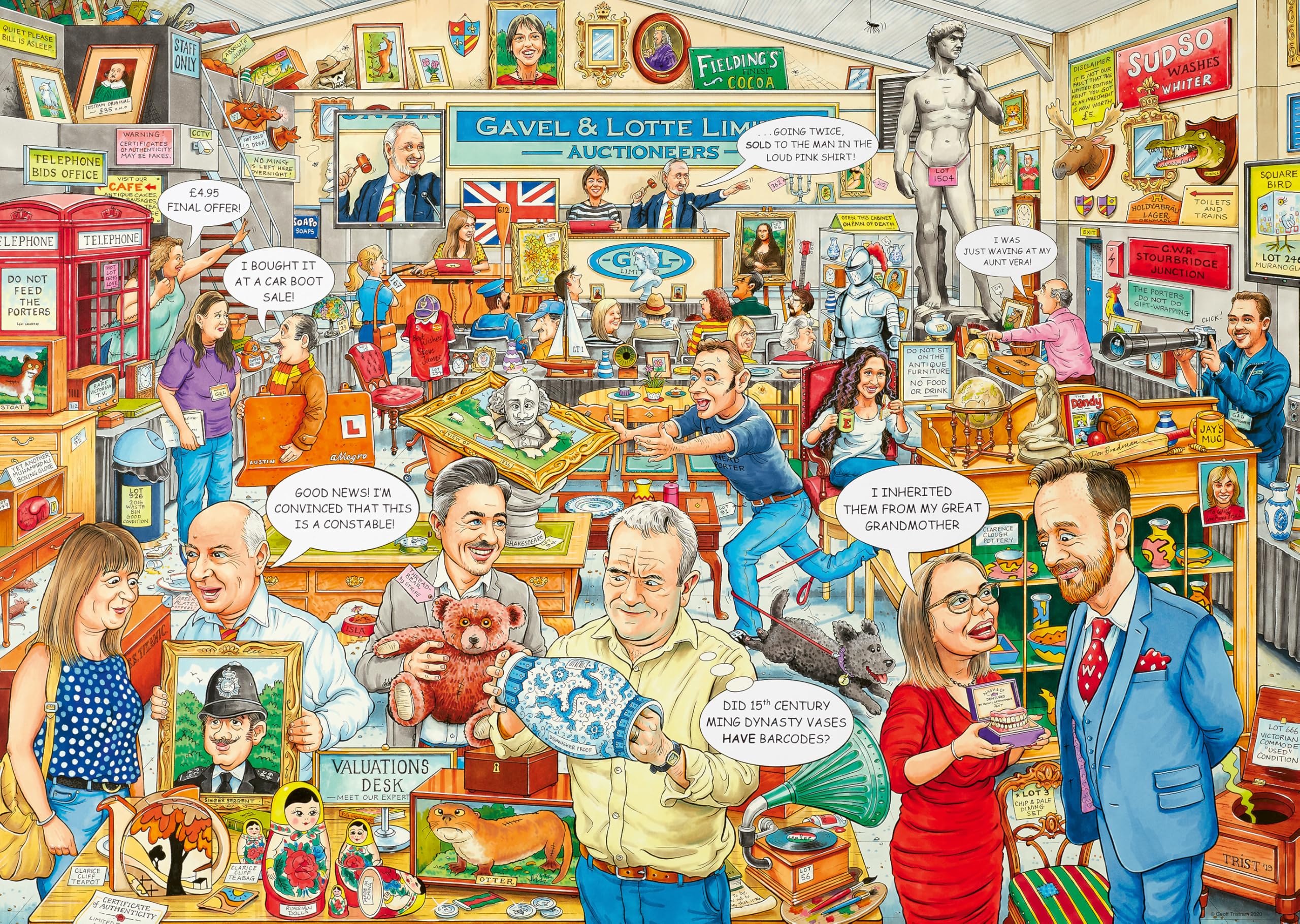 Ravensburger Best of British No.23 The Auction Puzzle de 1000 pièces pour adultes et enfants à partir de 14 ans