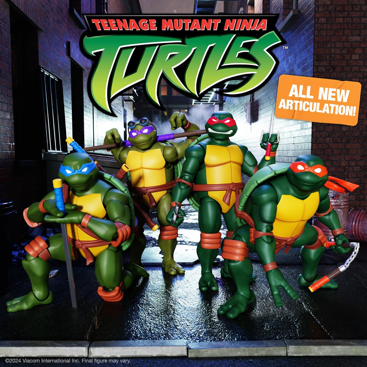 Super7 ULTIMATES! Teenage Mutant Ninja Turtles Donatello - 7" TMNT Action Figure with Accessories Classic Cartoon Collectibles and Retro Toys