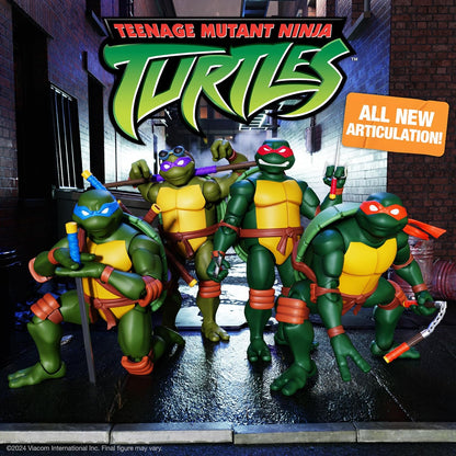 Super7 ULTIMATES! Teenage Mutant Ninja Turtles Leonardo - 7" TMNT Action Figure with Accessories Classic Cartoon Collectibles and Retro Toys