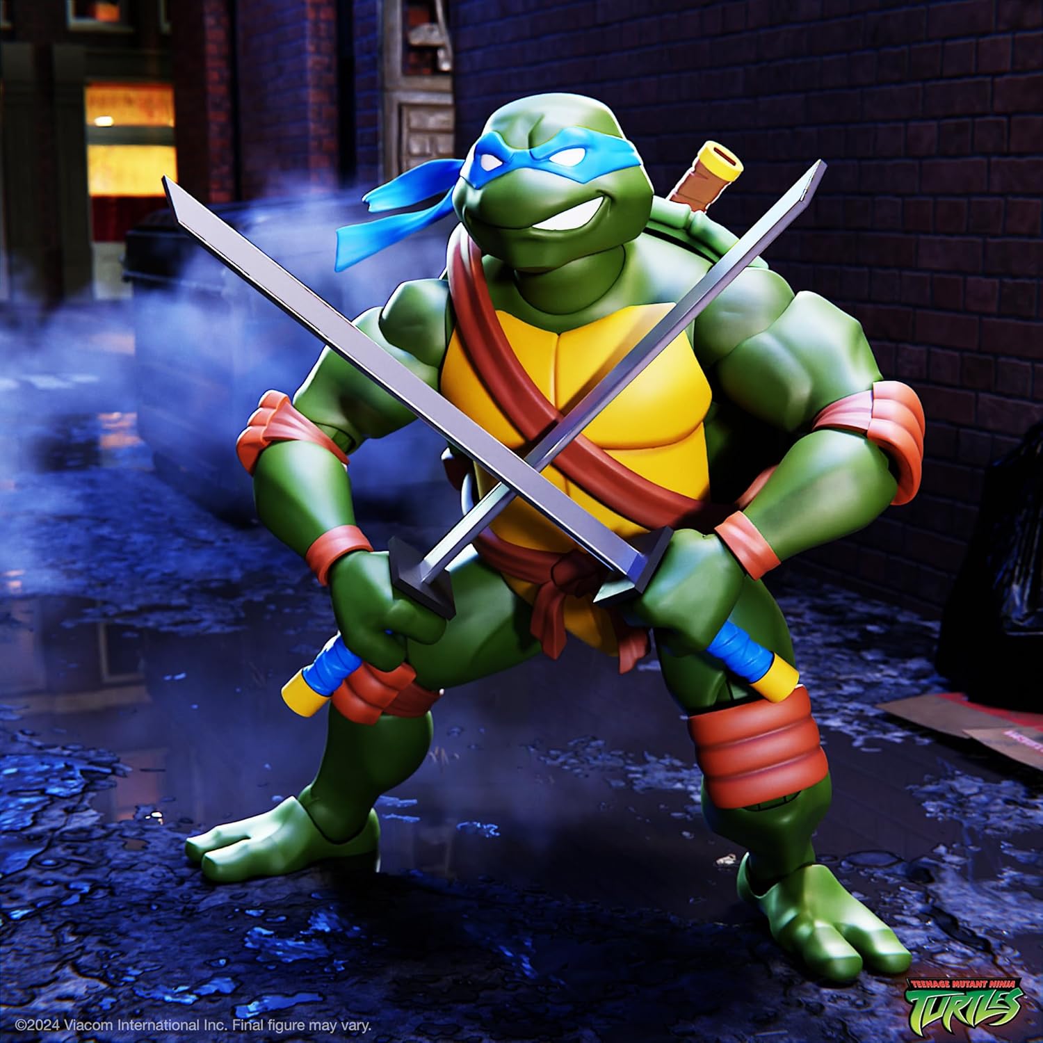 Super7 ULTIMATES! Teenage Mutant Ninja Turtles Leonardo - 7" TMNT Action Figure with Accessories Classic Cartoon Collectibles and Retro Toys